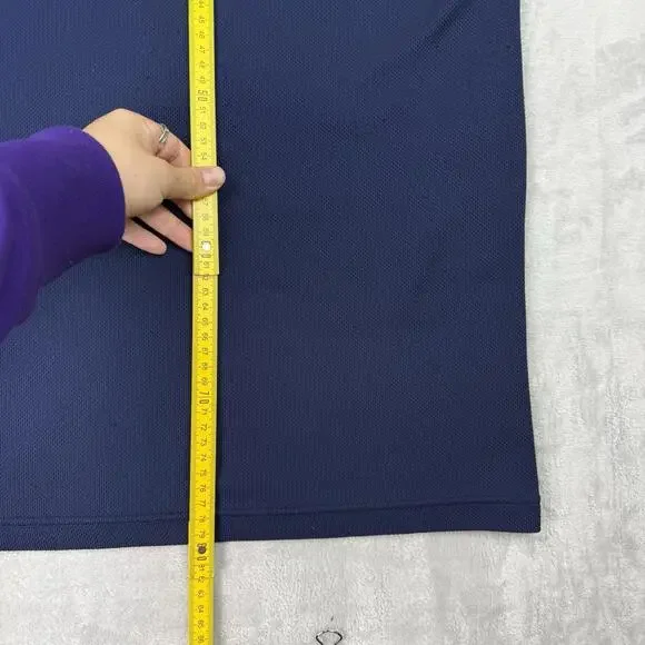 Y2K Adidas Long Sleeve Athletic Shirt White Navy Men's Large Relaxed 3-Stripes - Picture 9 of 9